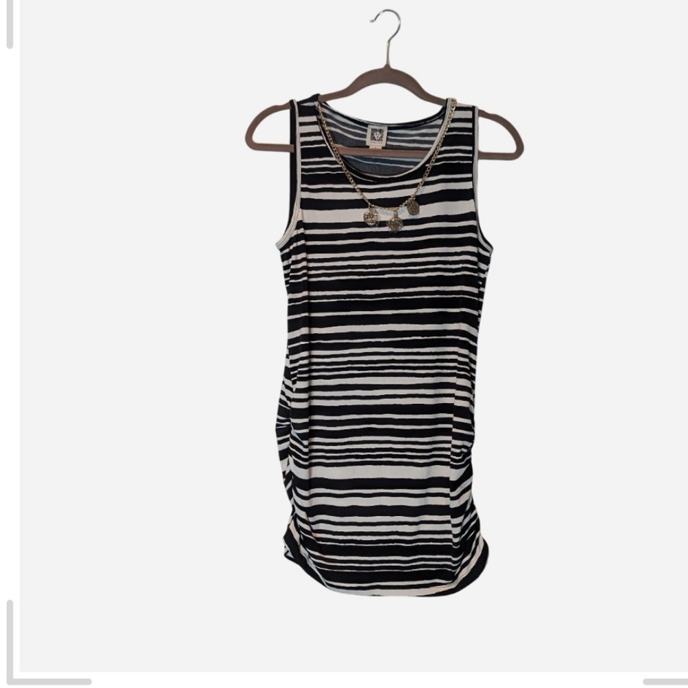 Anne Klein Zebra Print Dress with Gold Chain